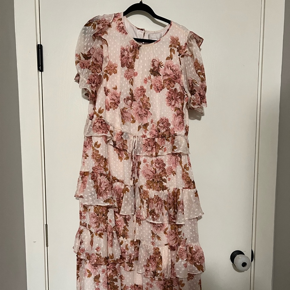 Rachel Parcell Ruffle Floral Tiered Midi Dress - Picture 5 of 5
